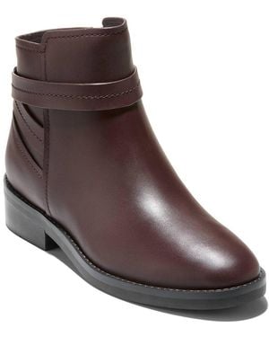 Cole Haan Rosalyn Waterproof Ankle Strap Leather Boot - Brown