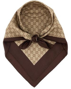 Gucci Silk Foulard - Brown
