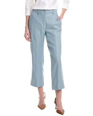 Max Mara Marco Linen-Blend Trouser - Blue