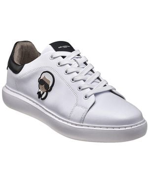KARL LAGERFELD Leather Trainer - White
