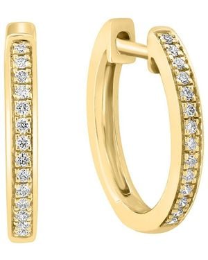 Effy Fine Jewelry 14K 0.11 Ct. Tw. Diamond Earrings - Metallic