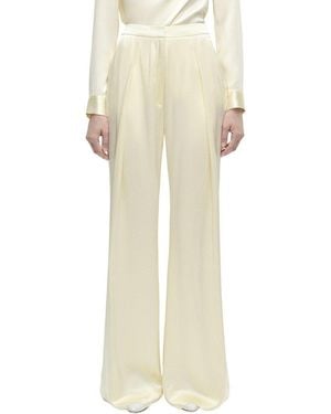 Adam Lippes Silas Silk Pant - White