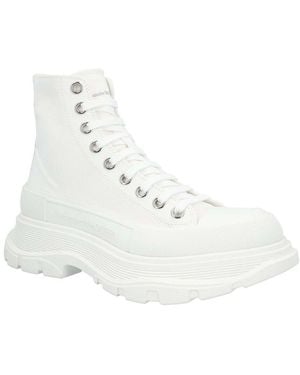 McQueen Canvas Tread Slick Boot, Never Worn (Authentic Pre- Loved) - White