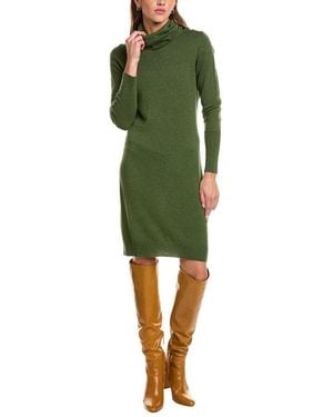 Forte Turtleneck Wool & Cashmere-Blend Sweaterdress - Green