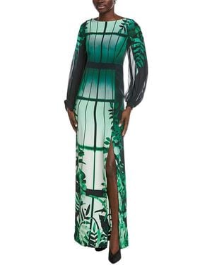 Akris Silk Maxi Dress - Green
