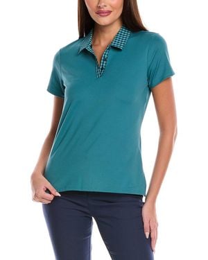 adidas Ultimate365 Gingham Polo Shirt - Blue