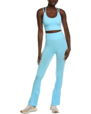 Marion 2Pc Snatch Me Up Flared Sports Bra & Legging Set - Blue