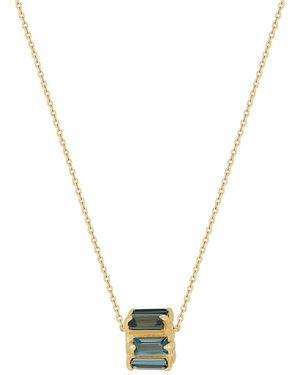 Bony Levy 14K 0.75 Ct. Tw. 6 London Topaz Pendant Necklace - Metallic