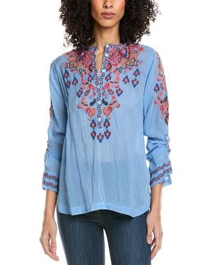 Johnny Was Alba Blouse - Blue
