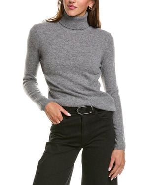 InCashmere Basic Turtleneck 100% Cashmere Jumper - Grey