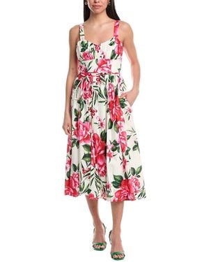 Maison Tara Gathered Midi Dress