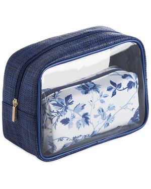 Shiraleah Pretty Set Of 2 Cosmetic Cases - Blue