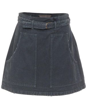 Prada Cargo Pocket Belted Mini Skirt, Size It (Authentic Pre-Loved) - Grey