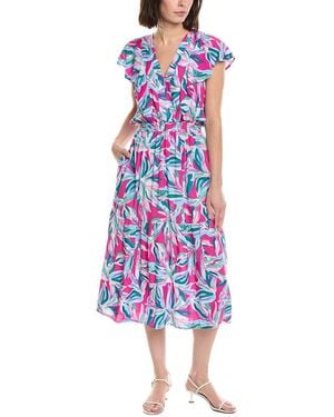 Stella Parker Farraf Ruffle Panel Maxi Dress - Purple