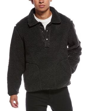 Todd Synder X Champion Sherpa Snap Polo Pullover - Black