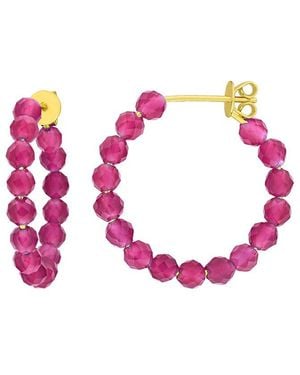 Rina Limor 2.02 Ct. Tw. Lab-Grown Created Ruby Hoop Earrings - Pink