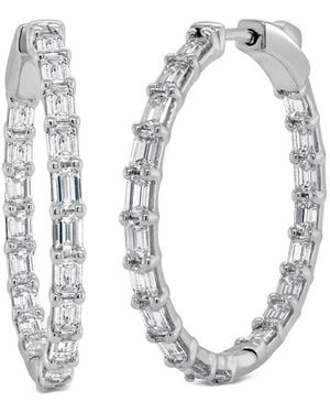 Sabrina Designs 14k 3.43 Ct. Tw. Diamond Hoops - White