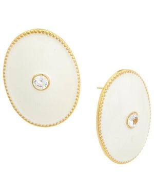 Crystal Haze Jewelry 18K Plated Cz Statement Earrings - Metallic