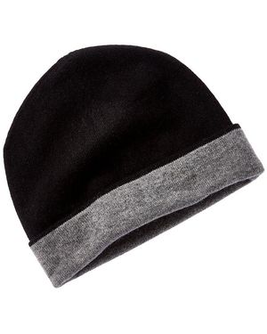 Forte Cashmere Reversible Jersey Cashmere Skull Cap - Black