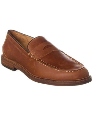 Warfield & Grand Apron Toe Leather Loafer - Brown