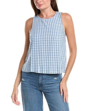 Splendid Linen Blend Shell Tank Top - Blue