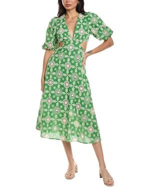 Seraphin Midi Dress - Green