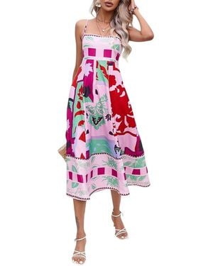 CHARLOTTE GREEN Midi Dress - Red