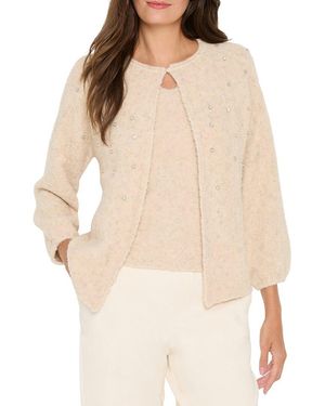 NIC+ZOE Nic+Zoe Cosy Lurex Nep Cardigan - Natural