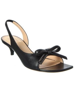 Dior Bow Leather Slingback Sandal - Metallic