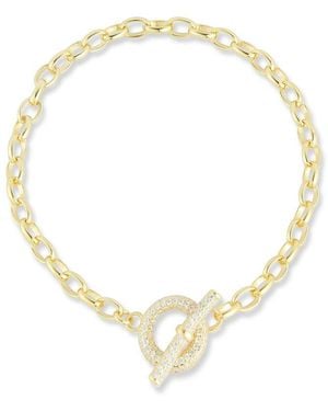 Chloe and Madison 14k Over Silver Cz Bracelet - Metallic