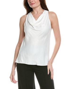 BOSS Bouana Sleeveless Cowl Neck Blouse - White