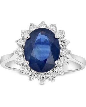 LEVARON 14K 3.60 Ct. Tw. Diamond & Sapphire Ring - Blue