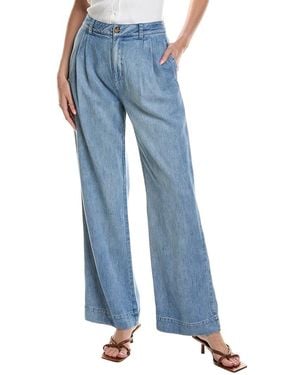 Bella Dahl Greta Pleated Wide Leg Trouser - Blue
