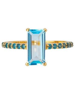 TIRAMISU 14K Gemstone Ring - Blue