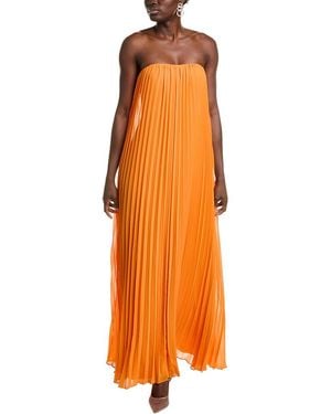 BCBGMAXAZRIA Strapless Maxi Cocktail Dress - Orange