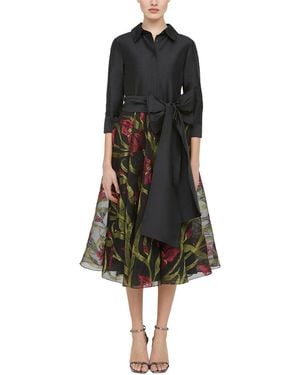 THEIA Azura Midi Dress - Black