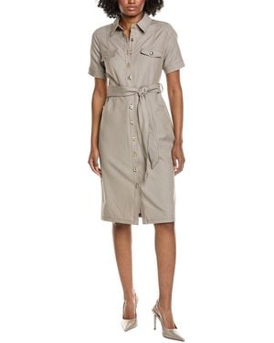Nanette Lepore Midi Shirtdress - Natural