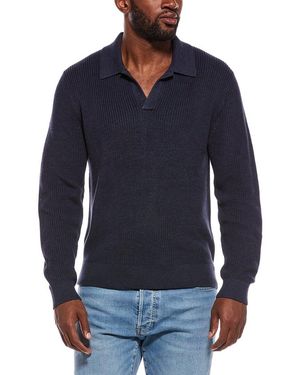Madewell Shaker Stitch Polo Jumper - Blue