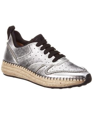 Tod's Leather Espadrille Trainer - Metallic