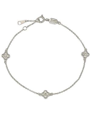 Suzy Levian 14k 0.24 Ct. Tw. Diamond Station Bracelet - Metallic
