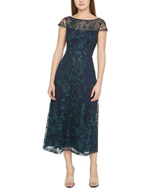 JS Collections Meredith Fit & Flare Dress - Blue