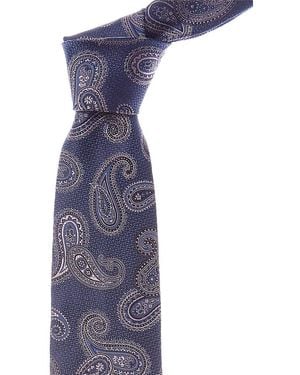 Etro Paisley Silk Tie - Blue