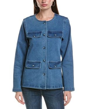 AREA STARS Denim Long Jacket - Blue
