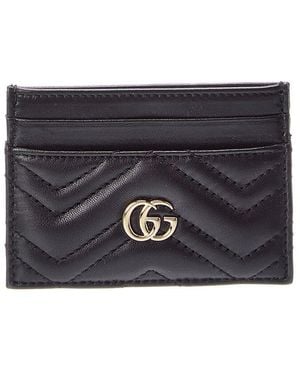 Gucci Gg Marount Leather Card Case - Black