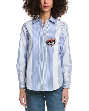 3.1 Phillip Lim Striped Eye Love Ny Relaxed Top - Blue