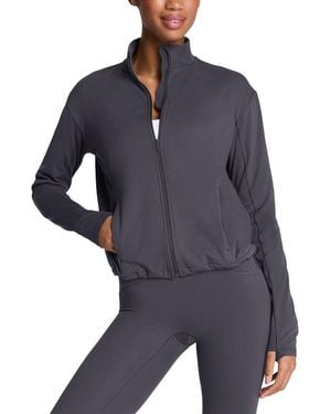 Spanx Brushed Full Zip Jacket - Blue