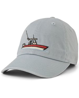 Life Is Good. Vintage Fishing Boat Chill Cap - Grey