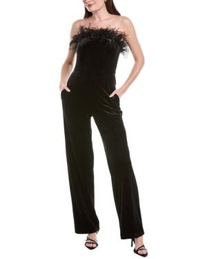 Liv Foster Velvet Wide Leg Jumpsuit - Black