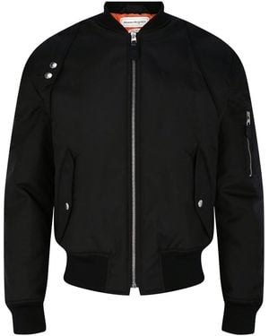 McQueen Harness Ma-1 Bomber Jacket - Black