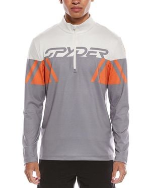 Spyder Podium 1/2-Zip Mock Neck Baselayer Pullover - Gray
